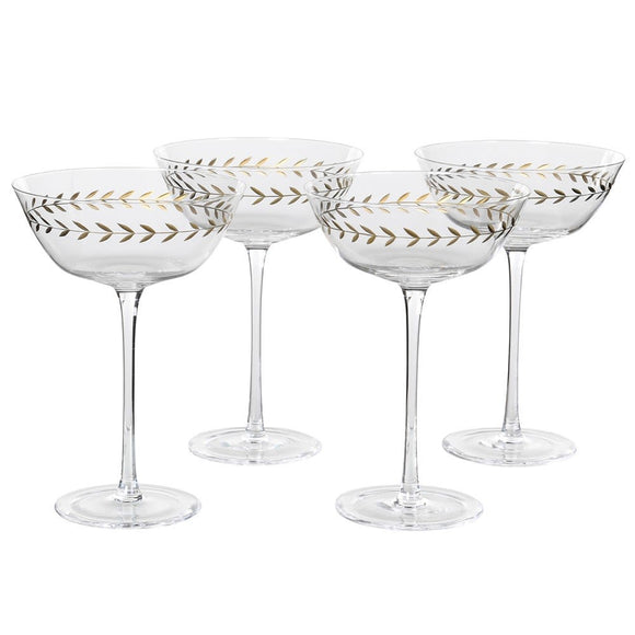 Champagne coupe glasses at Greenfield Lifestyle