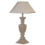 Grey wash table lamp and shade at Greenfield Lifestyle