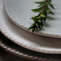 White Annemarie Dinner Plate by Biggie Best.