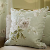 Sanderson Adele Floral Chenille Cushion sage